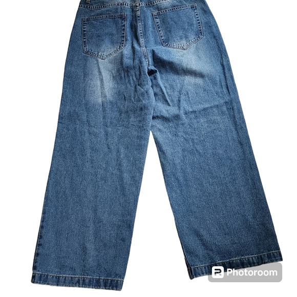 Great Smoky Los Angeles Button fly wideleg jeans size 13 Blue Denim - Picture 6 of 8